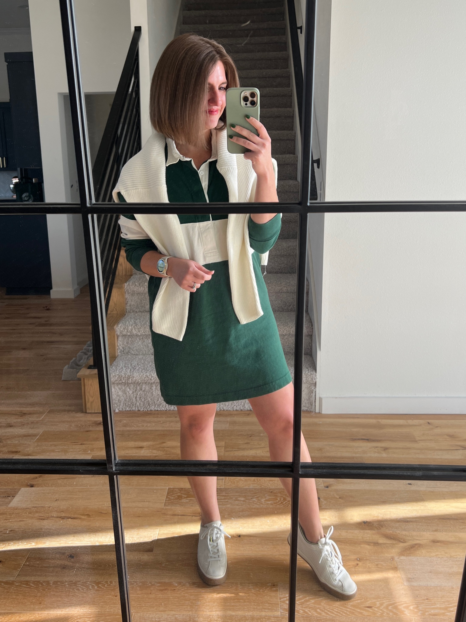 Cute, comfy, and casual OOTD. I love this jersey-style dress for an instant outfit. I tossed it on with sneakers and draped a sweater over my shoulders to pull it all together! I’m in a size medium. 

#LTKsalealert #LTKstyletip #LTKfindsunder100