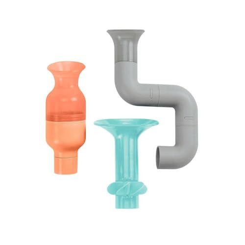 Boon Tubes Toddler Bath Toys - Bathtub Building Toys with Suction Cups - Toddler Sensory Toys and Bathtub Essentials - Gray - 3 Count - Kids Ages 12 Months and Up | Amazon (US)