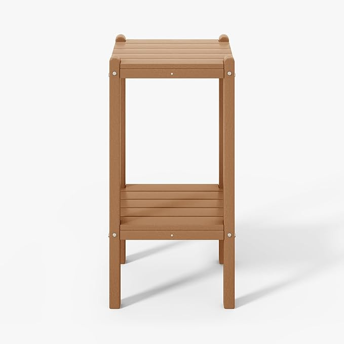 WestinTrends Malibu 36" Outdoor Adirondack HDPE 2-Tier Patio Side Table, Teak | Amazon (US)
