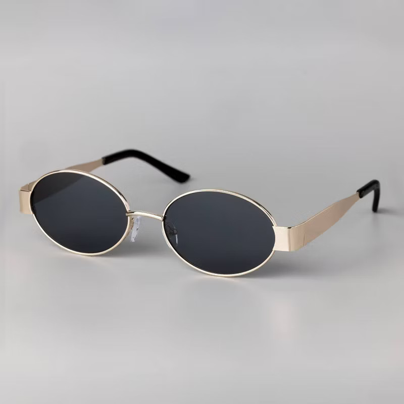 Women's Metal Oval Sunglasses - A New Day™ Gold | Target