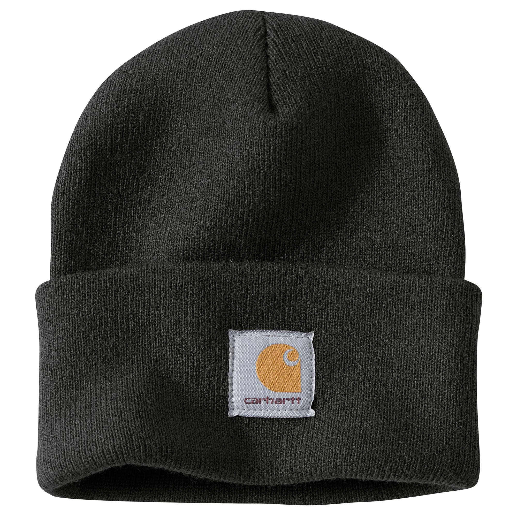 Carhartt Men's Black Acrylic Knit hat | A18-BLACK-OFA | Lowe's