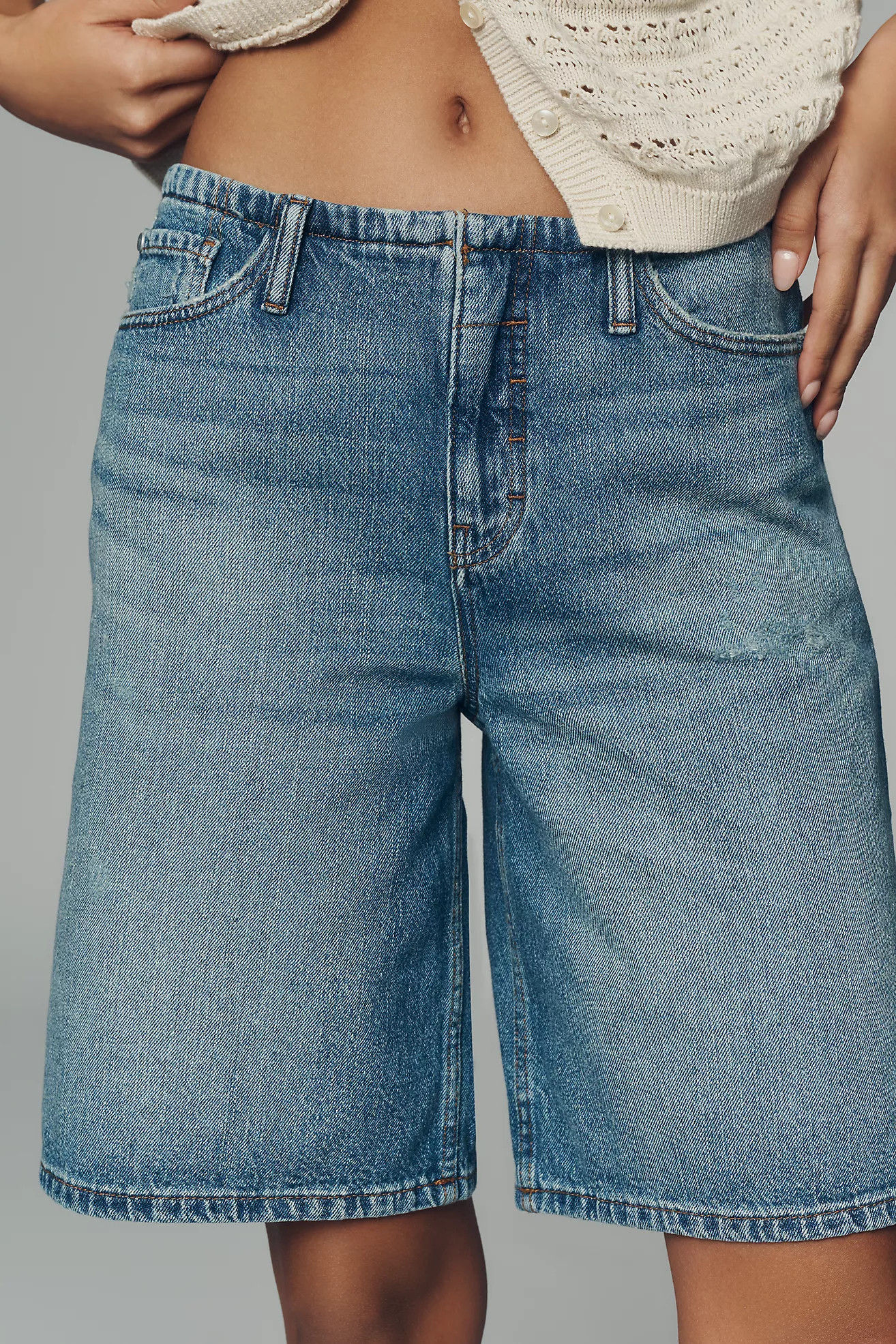 Pilcro Classic Denim Bermuda Shorts | Anthropologie (US)