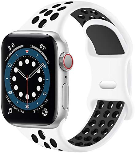 SVISVIPA Sport Bands Compatible for Apple Watch Bands 38mm 40mm,Breathable Soft Silicone Sport Wo... | Amazon (US)