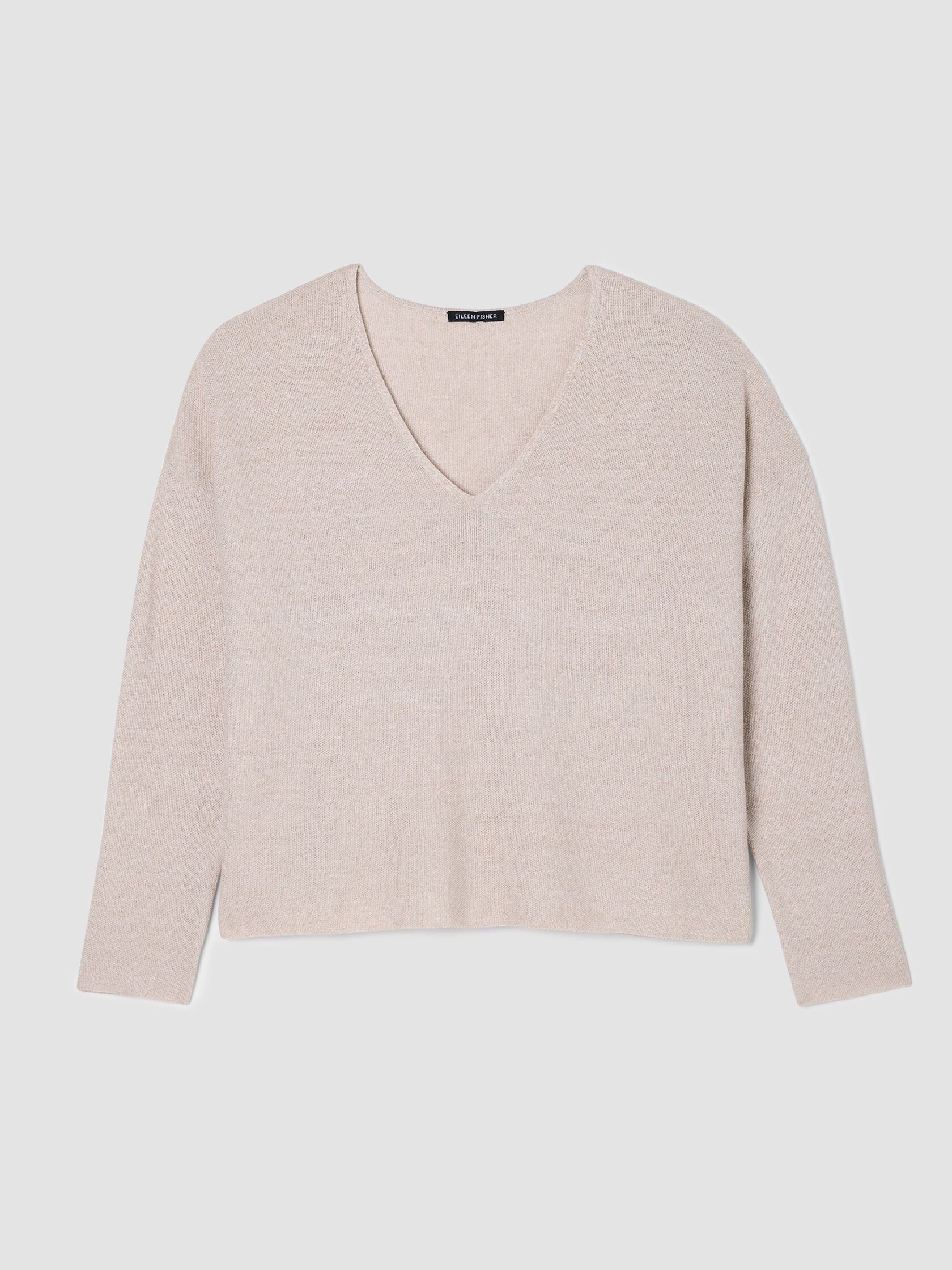 Organic Linen Cotton V-Neck Top | Eileen Fisher