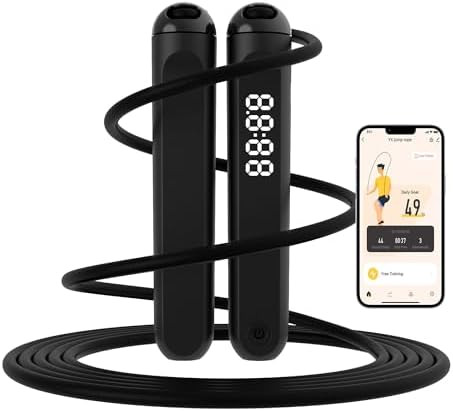 Jump Rope With Counter and App - Tangle-Free Rapid Speed Skipping Rope for Fitness, Home Exercise... | Amazon (US)