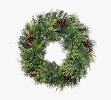 Faux Pincone & Berry Cedar Wreath | Pottery Barn (US)