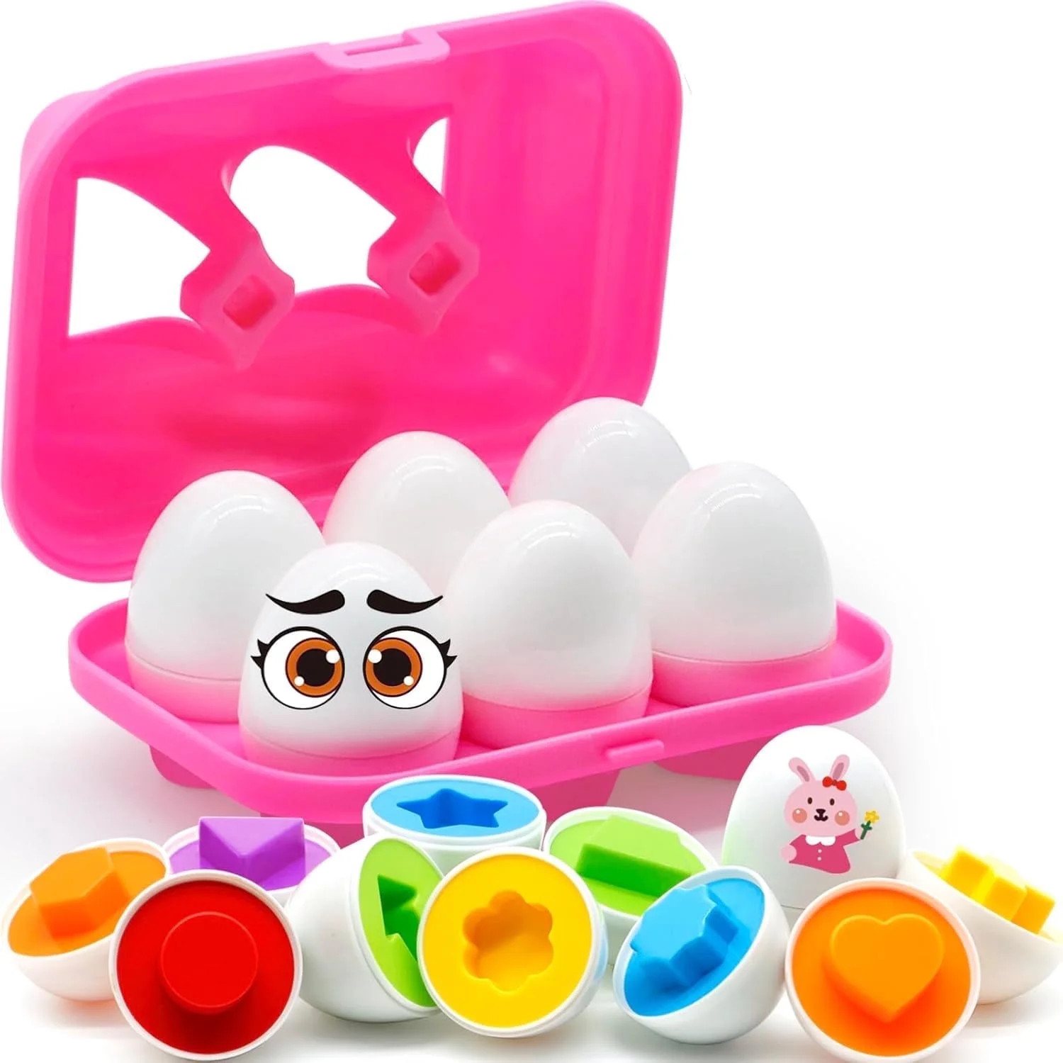 MOONTOY Easter Eggs Learning Montessori Toys for 1 2 3 Year Old Girl Boy Kid Gift, Educational Ma... | Walmart (US)