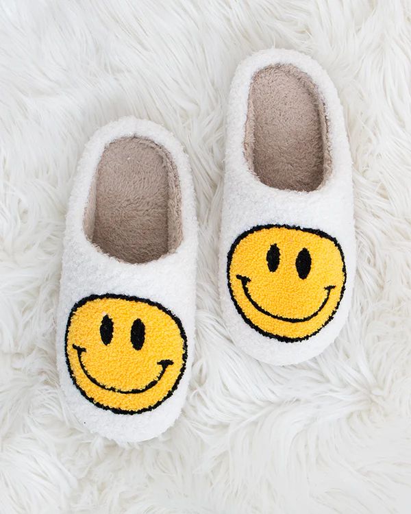 Smiley Face Sunshine Slippers | Grace and Lace