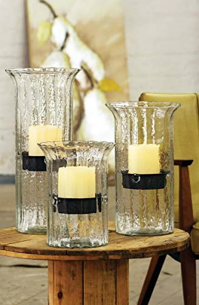 Kalalou Large Ribbed Glass Candle Cylinder, One Size, Brown | Walmart (US)