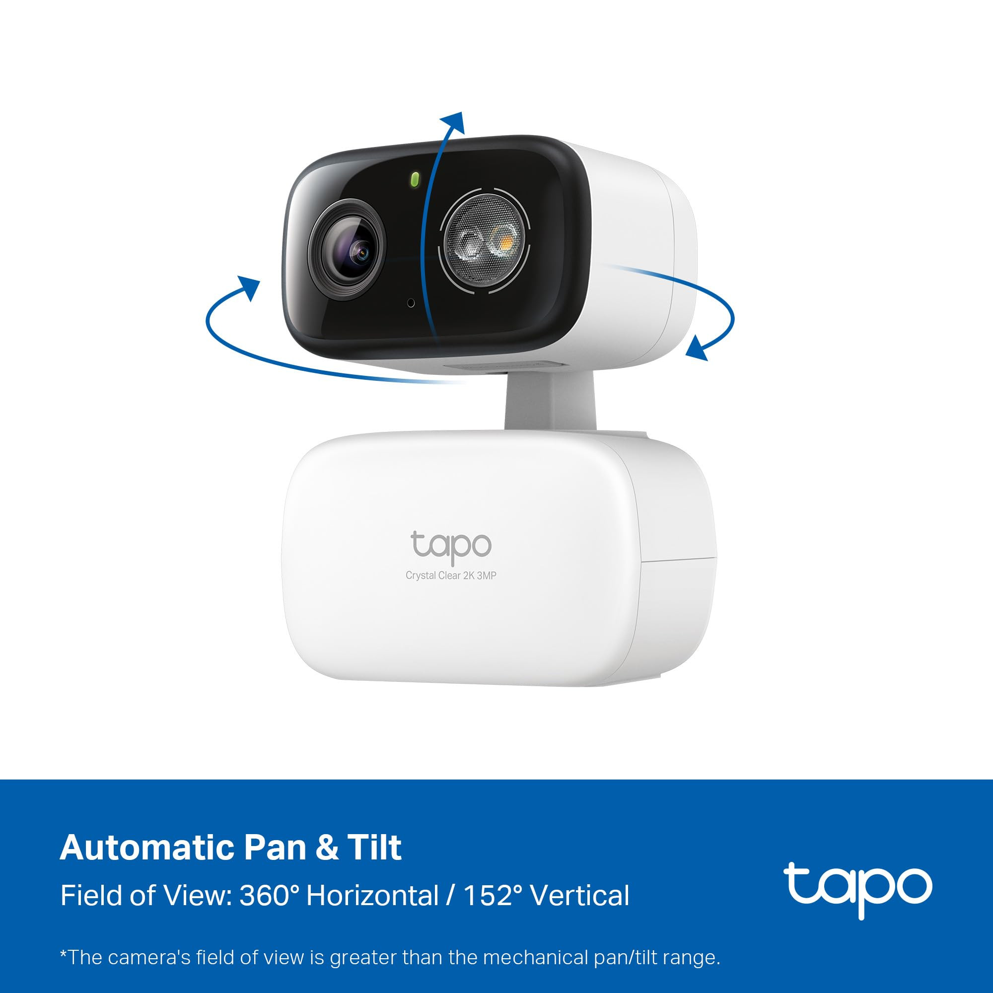 Tapo 2K Indoor/Outdoor Pan/Tilt Wired Security Camera - Baby Monitoring, Person & Baby Cry Detect... | Amazon (US)
