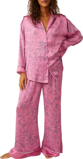 Free People Dreamy Days Mixed Print Pajamas | Nordstrom | Nordstrom