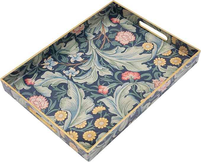 Coffee Table Trays for Living Room Serving Tray with Handles, Modern Large Tray for Ottoman Coffe... | Amazon (US)