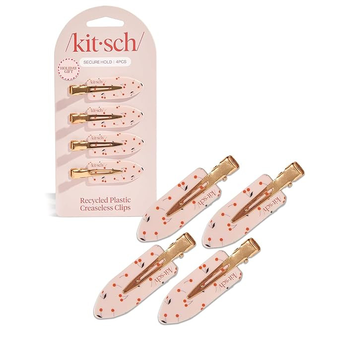 Kitsch Creaseless Hair Clips for Women - No Crease, No Bend Hair Clips for Styling, Bangs, Makeup... | Amazon (US)