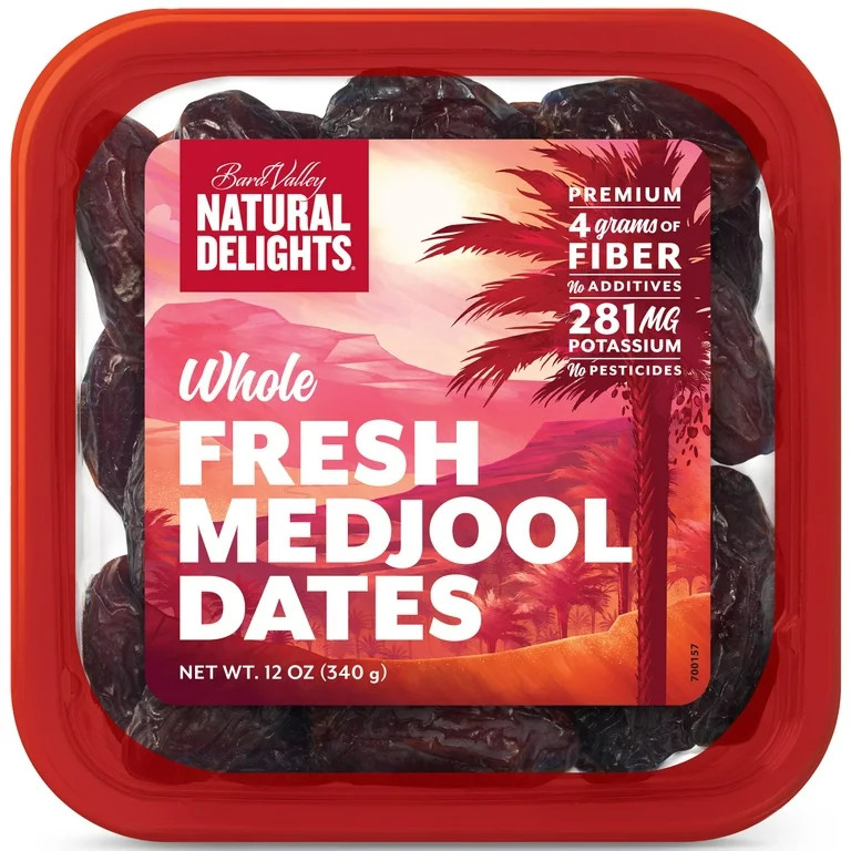 Bard Valley Natural Delights Whole Fresh Medjool Dates 12 oz | Walmart (US)