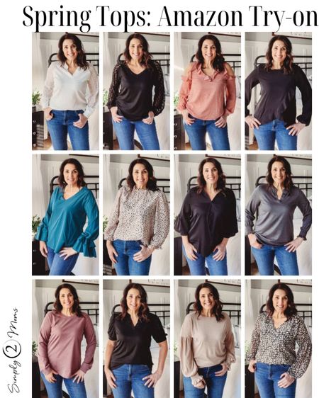 Need a new shirt or two for spring? I found some super cute tops on Amazon. Check out my try on and see which one is your favorite. From casual to dressy, long and short sleeves, solids and patterns. You’ll definetly find one you love too! #springfashion #womensshirts

#LTKstyletip #LTKSeasonal #LTKSale