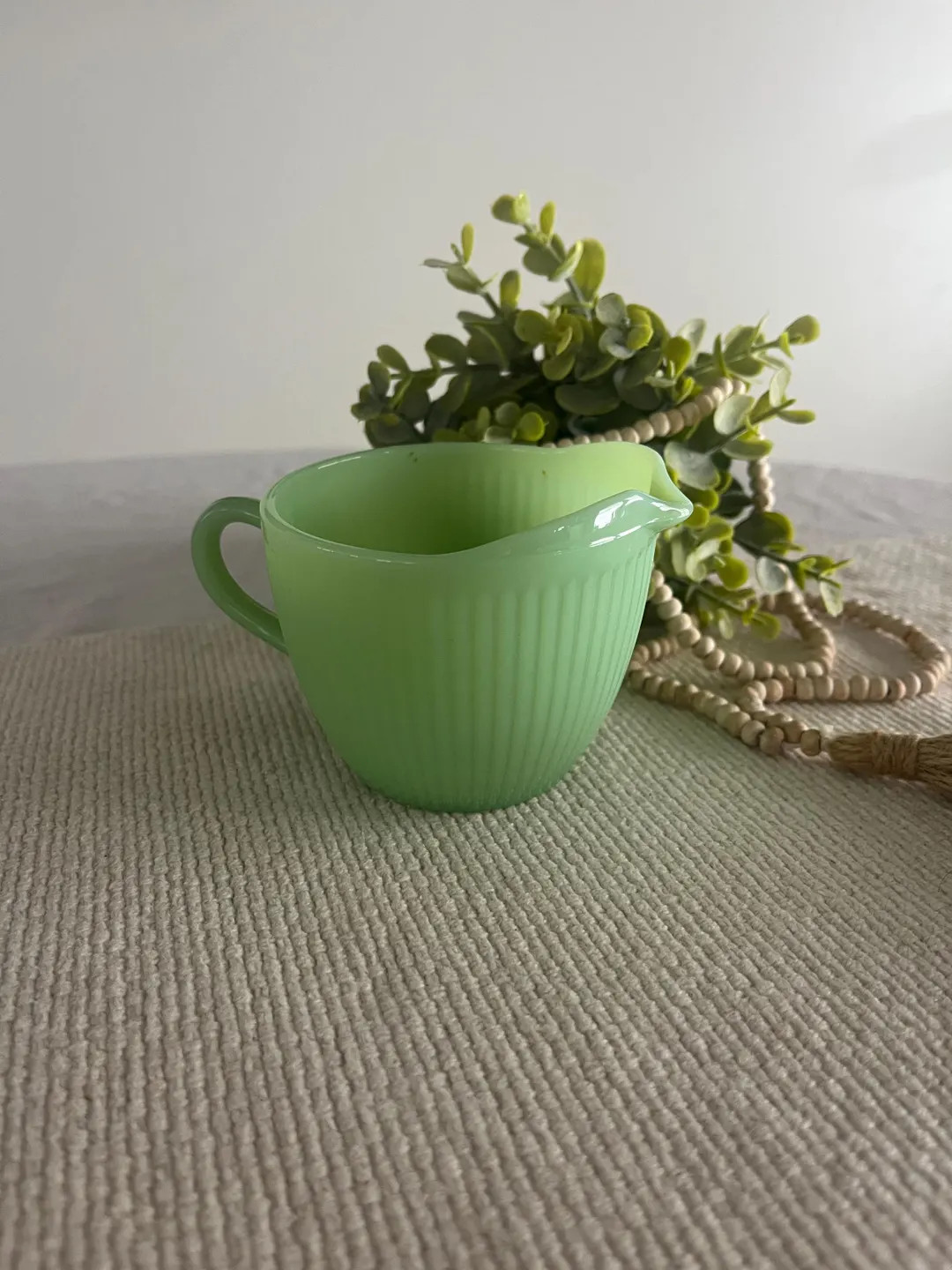 Antique Fire King Jane Ray Jadeite Creamer Pitcher - Etsy | Etsy (US)