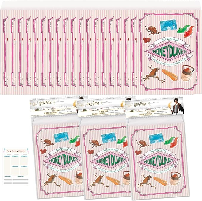 Unique Harry Potter Treat Bags Pack - 24 Harry Potter Favor Bags, Checklist - Birthday Goodie Bag... | Amazon (US)