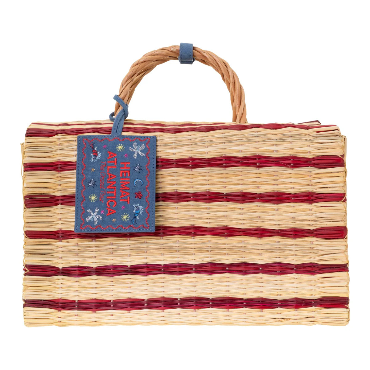"The Grand Tour Collection" Beach Basket in Red | Over The Moon