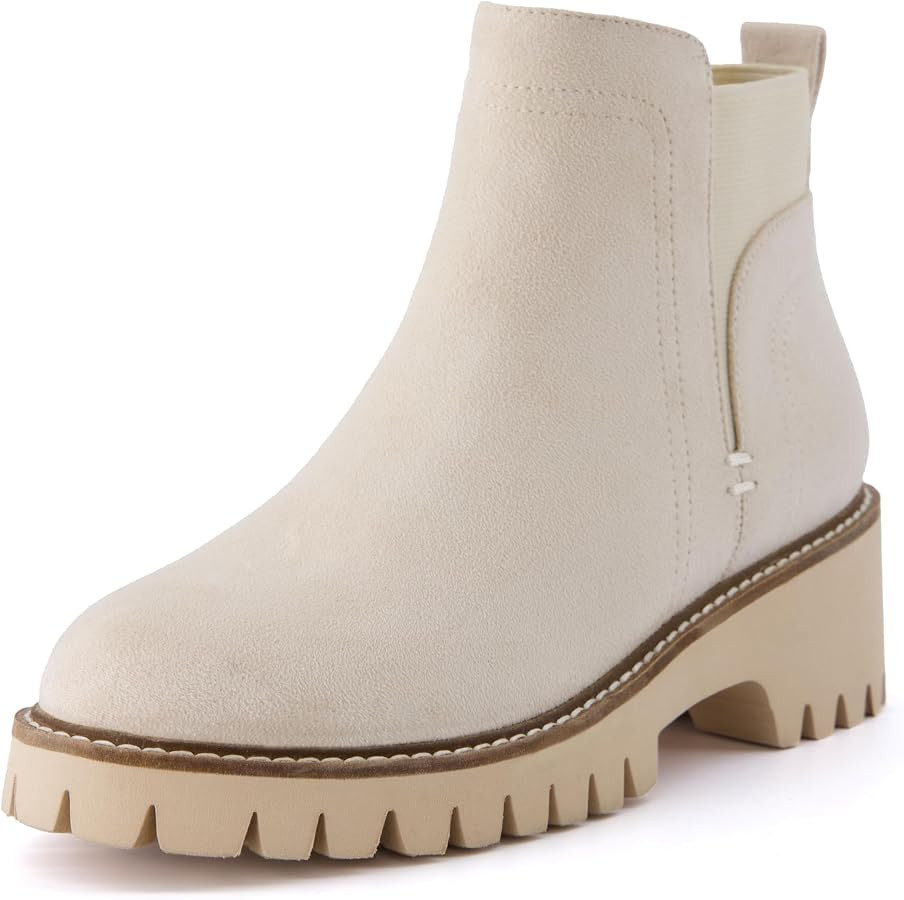 CUSHIONAIRE Parade Pull-On Womens Boots, Lightweight Lug Sole Chelsea Style Ankle Boots for Women... | Amazon (US)