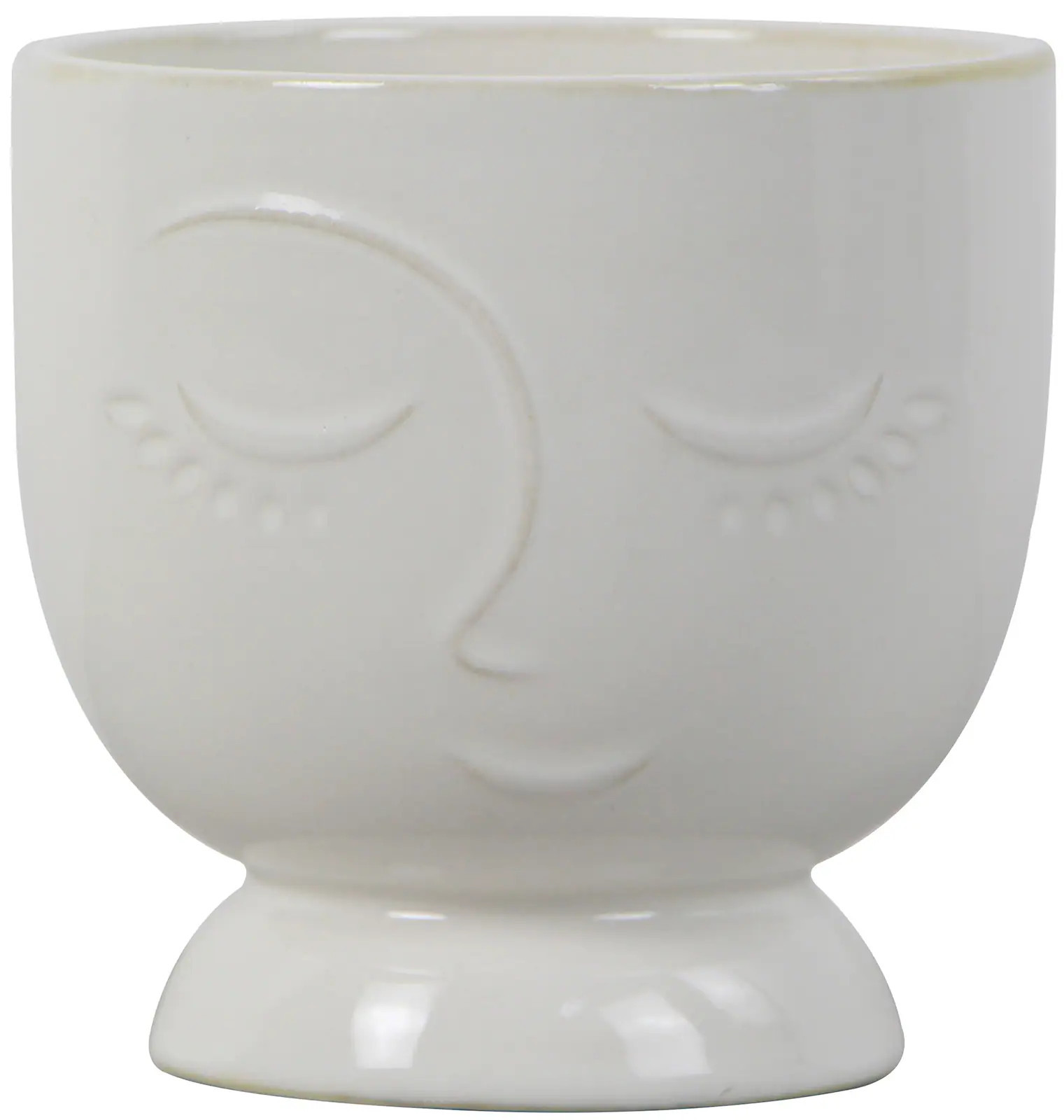 allen + roth Round 4.41-in W Small White Ceramic Indoor Planter With Drainage Holes | LUCR02010N-04W | Lowe's