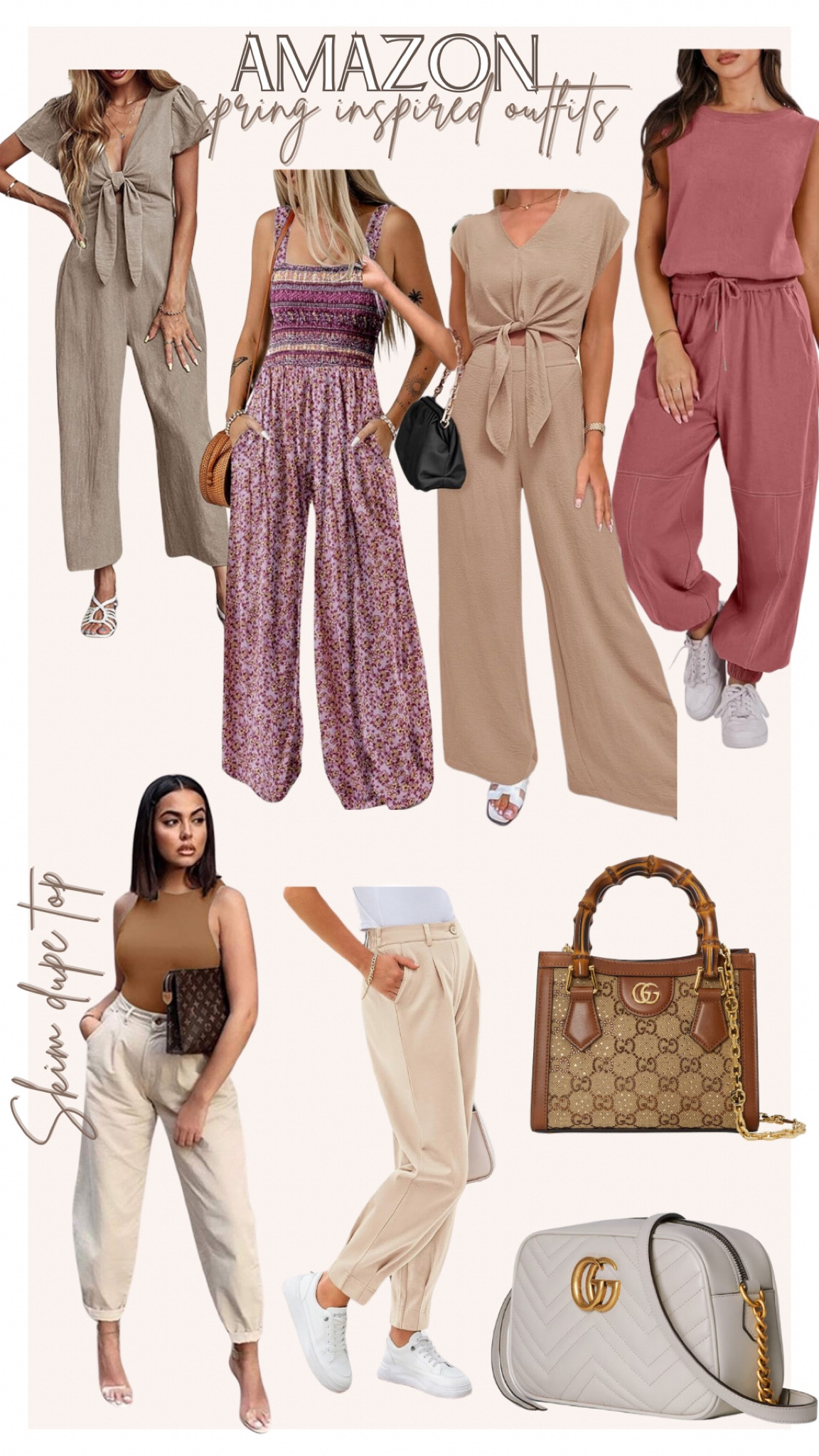 Dupe for skims + comes in so many colors! Some spring inspired Amazon outfits with some luxury handbags to pair 🛍️ ✨ 

#LTKSeasonal #LTKstyletip #LTKmidsize
