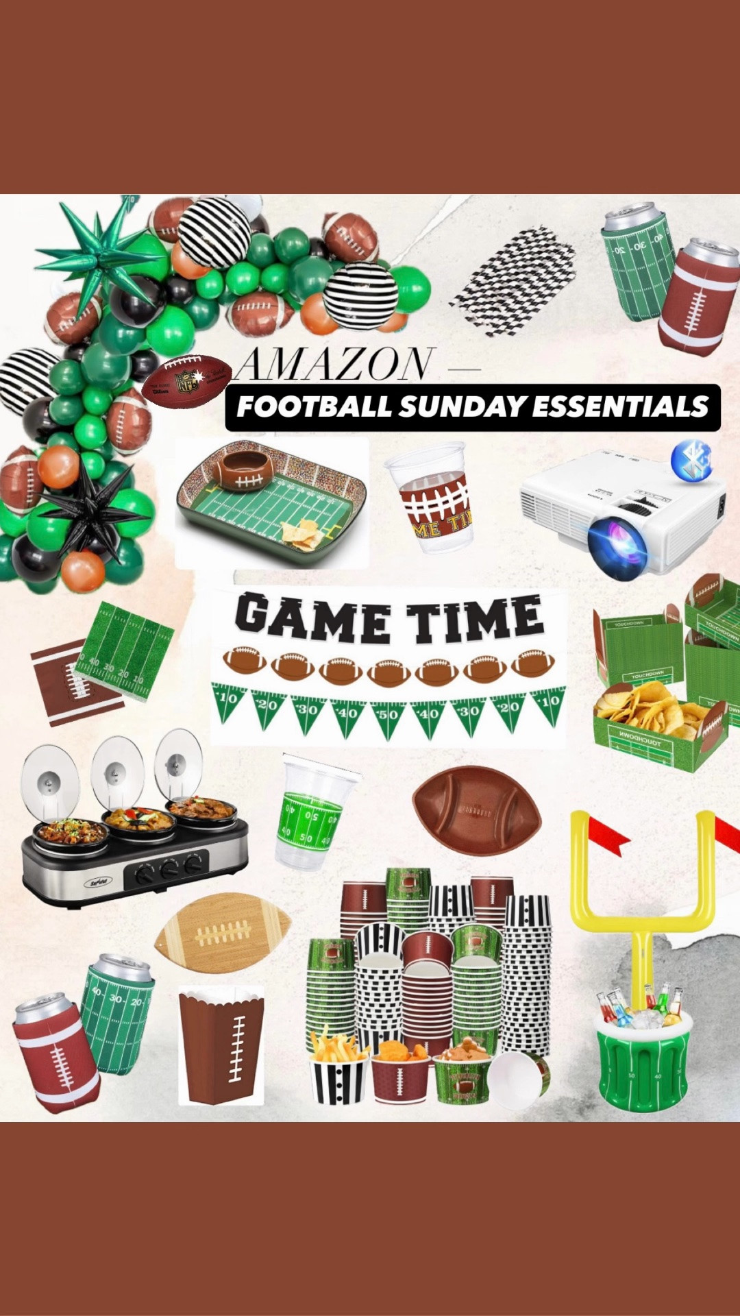 Football Sunday Game Day Hosting, Tailgates, + Super Bowl Party Essentials! Everything you need to host the big Game Day party from Amazon! Decorations no matter which football team you’re cheering for, platters to serve and display food, even a projector and screen to play the football game on!

#LTKHome #LTKfoodie #LTKmomlife