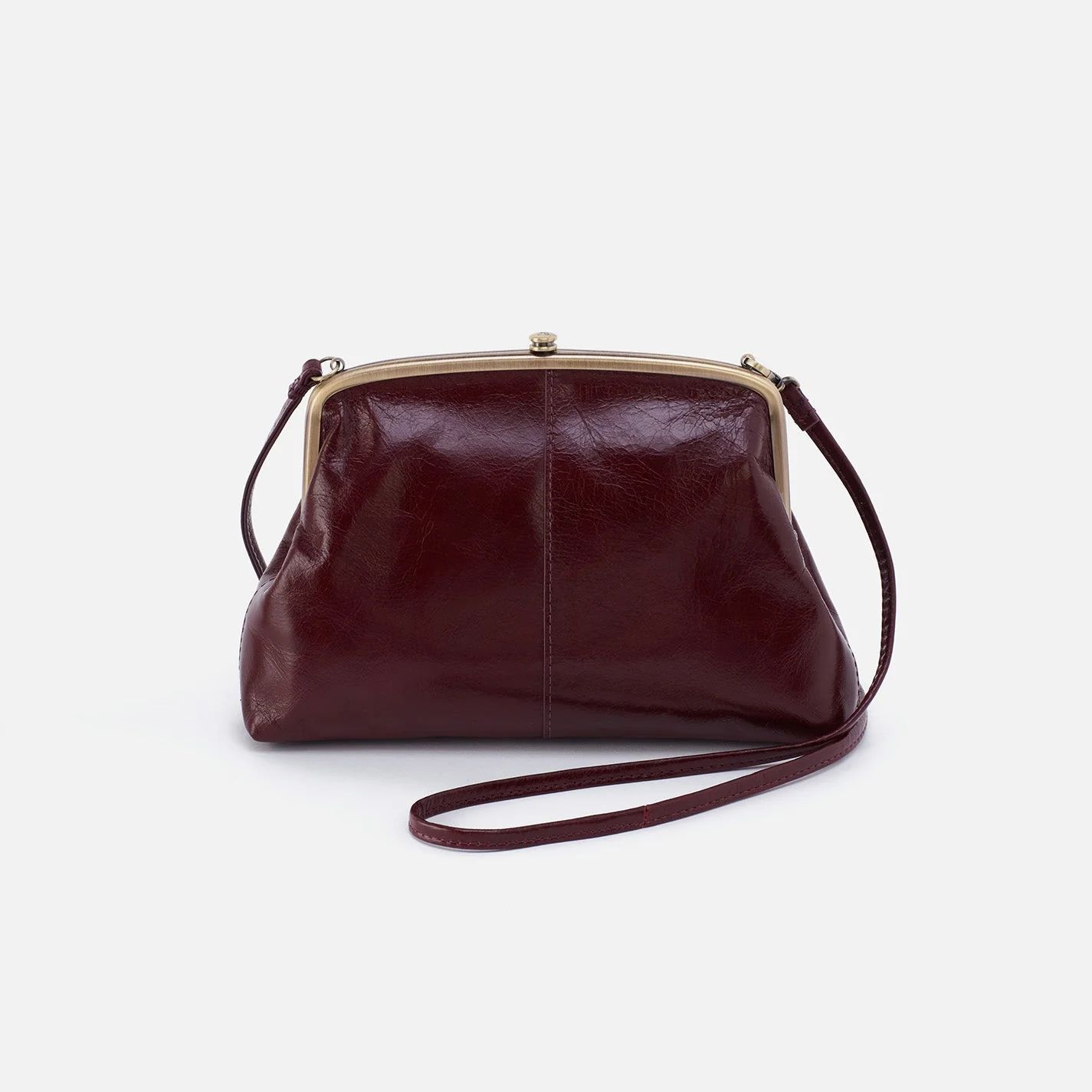 Lana Crossbody in Polished Leather - Merlot | HOBO Bags