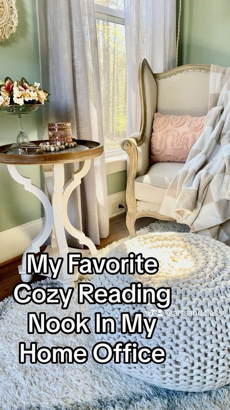 This is one of my favorite spaces in my home! My cozy reading nook in my home office. Its a great place not only for reading, but also editing my videos, and cuddling my pup! I just finished the ACOTAR series and it blew me away. Do you have a cozy ready nook in your home and have you read the ACOTAR series? 

#LTKfindsunder50 #LTKfindsunder100 #LTKhome