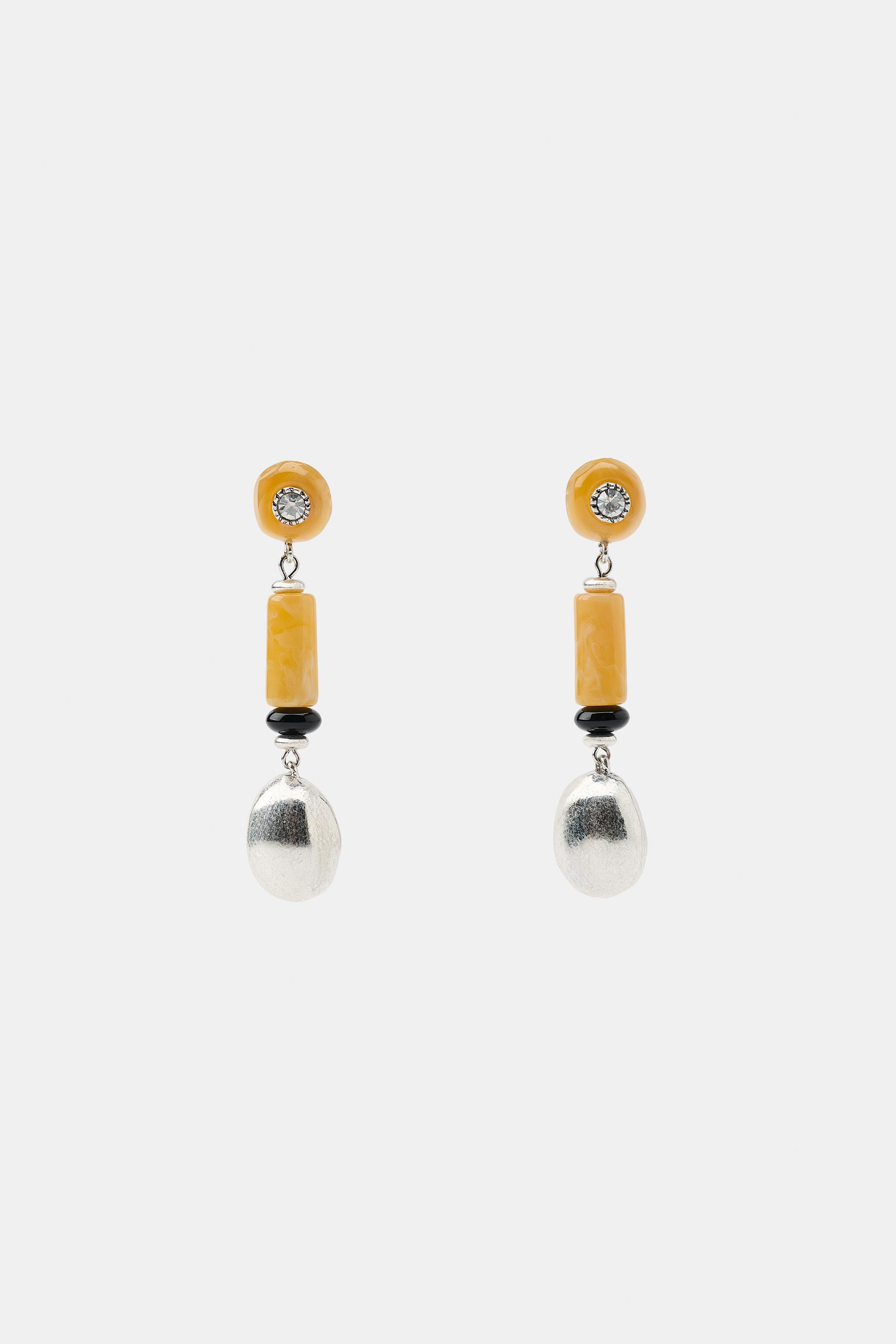 RESIN STONE EARRINGS | Zara US