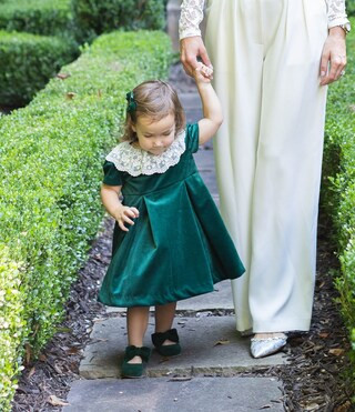 x Darby Fallon Clark Baby Girls 3-24 Months Leighton Velvet Dress | Dillard's