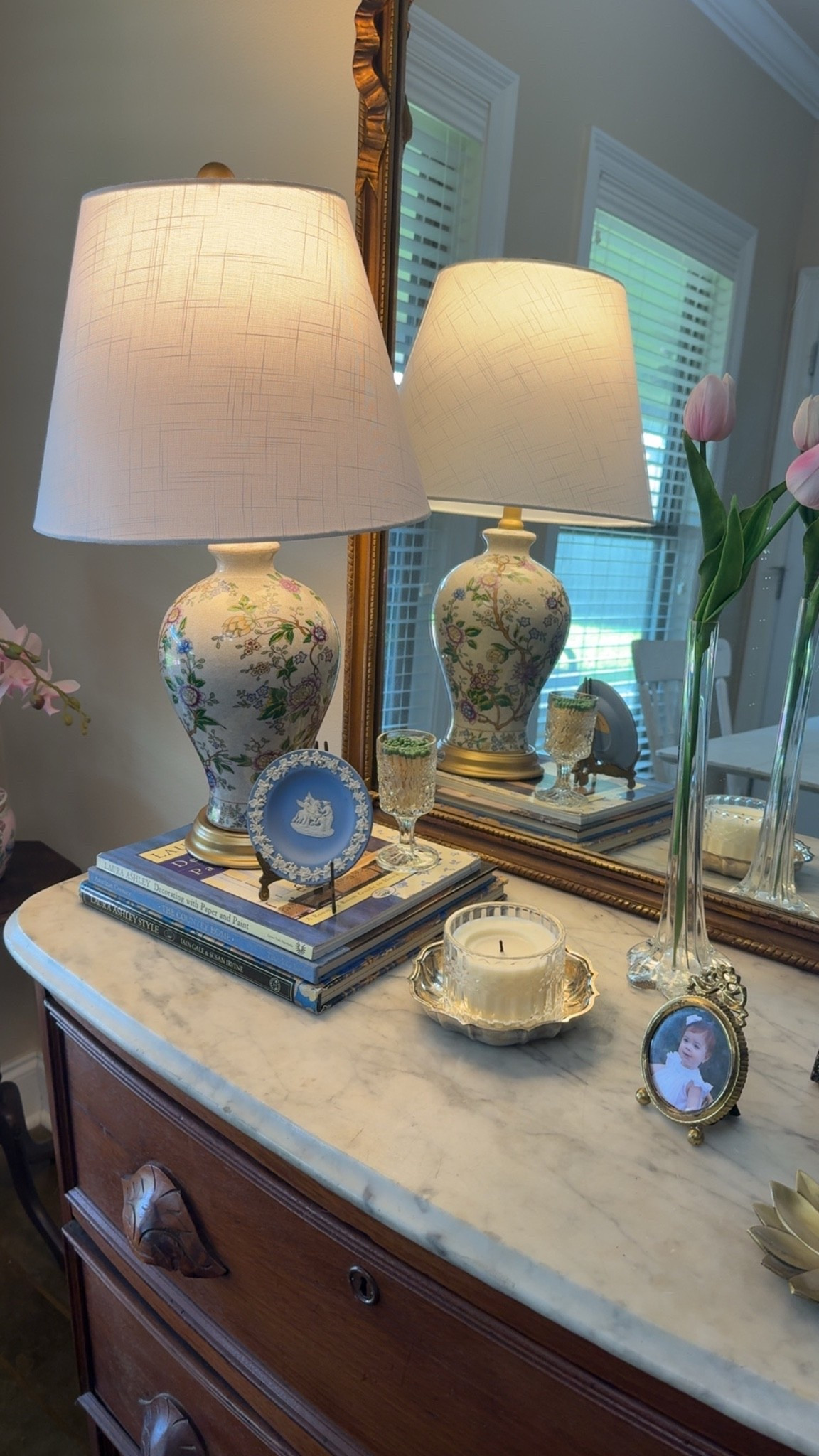 The prettiest lamp! #homedecor #antique #grandmillenial #traditionaldecor #amazonhome #primeweek #primeday