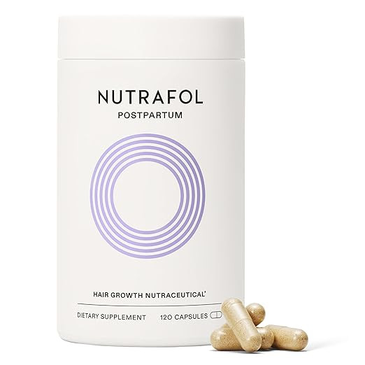 Nutrafol Postpartum Hair Growth Supplements, Clinically Tested for Visibly Thicker Hair and Less ... | Amazon (US)
