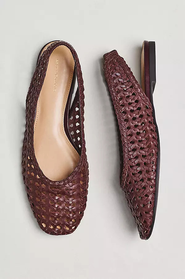 Slingback Woven Flats | Anthropologie (US)