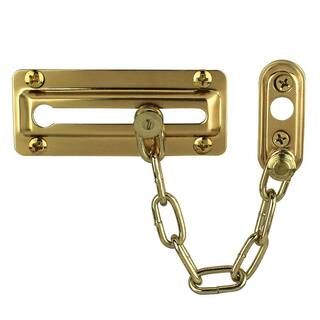 Bright Brass Chain Door Guard | The Home Depot