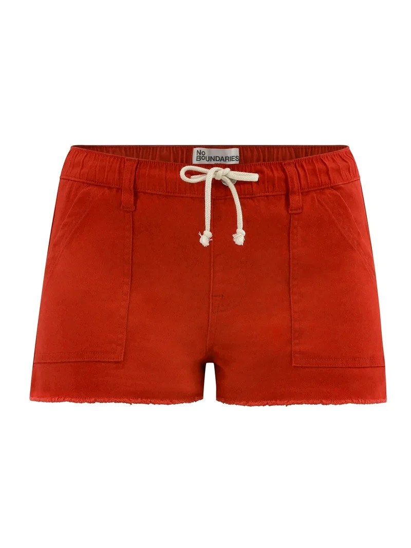 No Boundaries Drawstring Utility Shorts with Porkchop Pockets, 2" Inseam, Women's | Walmart (US)