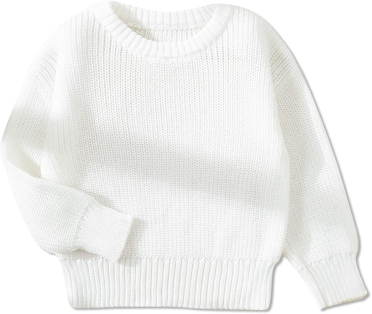 PATPAT Baby Girls Boys Sweater Infant Toddler Knitted Pullover Top Warm Solid Long Sleeve Fall Wi... | Amazon (US)