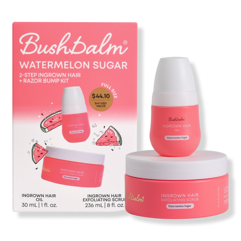 Bushbalm 2 Step Ingrown Hair & Razor Bump Kit - Watermelon Sugar | Ulta