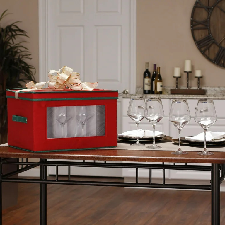 Household Essentials Holiday Stemware Goblet Chest | Walmart (US)