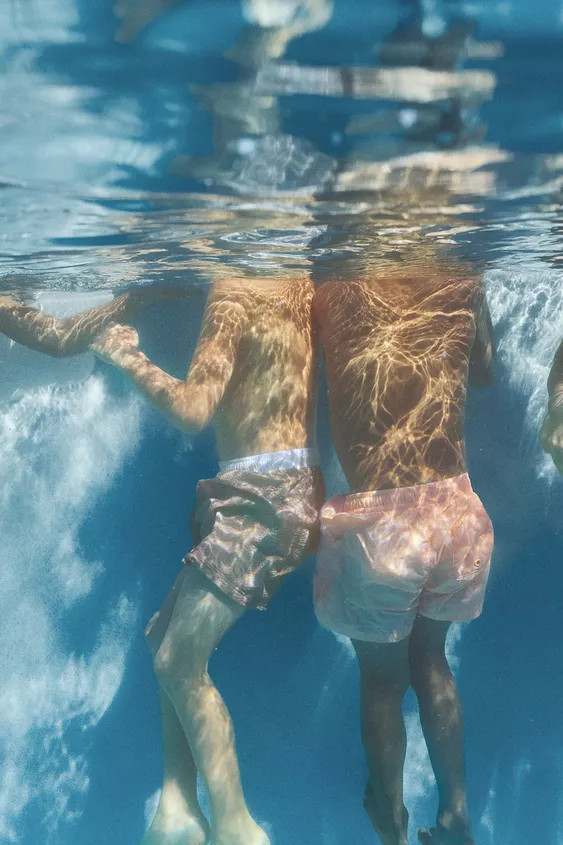 AGES 6-14 / STRIPED SEERSUCKER SWIM SHORTS | Zara US