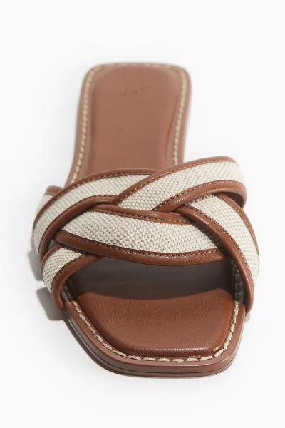 Braided-strap Sandals - Brown - Ladies | H&M US | H&M (US + CA)