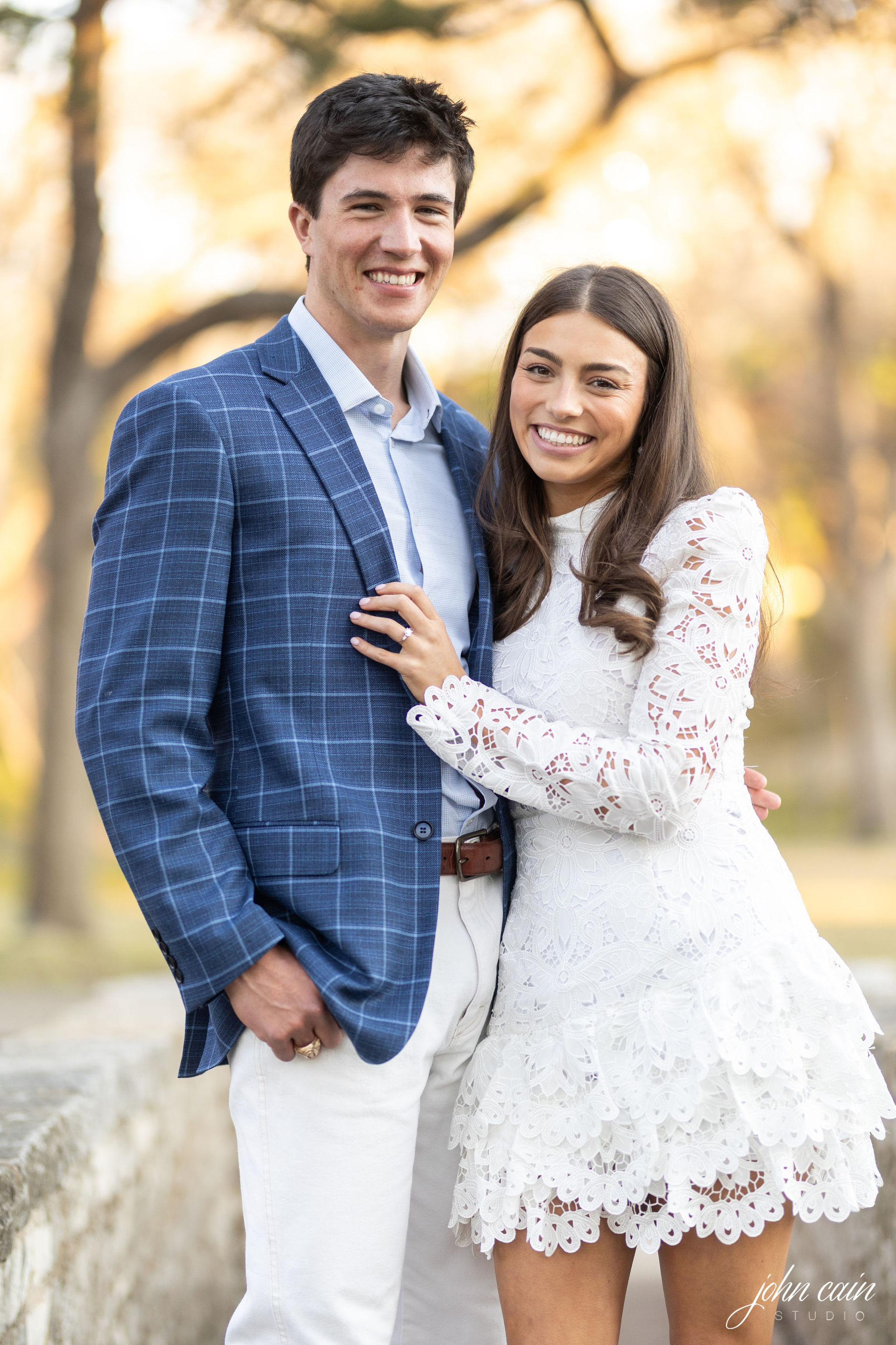 White Lace Mini Dress for Engagement Portraits! 

 