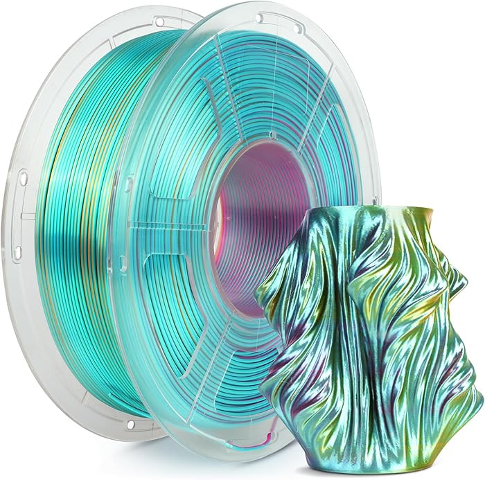 SUNLU Silk Triple Color Pla Filament, Silk PLA 3D Printer Filament 1.75mm, Shiny Silk Texture, Di... | Amazon (US)