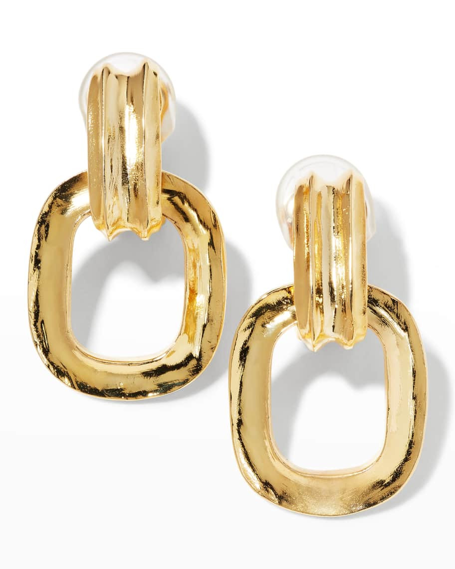 Gold Rectangular Link Toggle Earrings | Neiman Marcus
