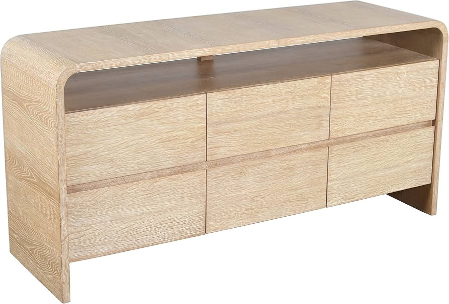 Meridian Furniture Cresthill Collection Mid-Century Modern Dresser with Solid White Oak Wood, Dra... | Amazon (US)