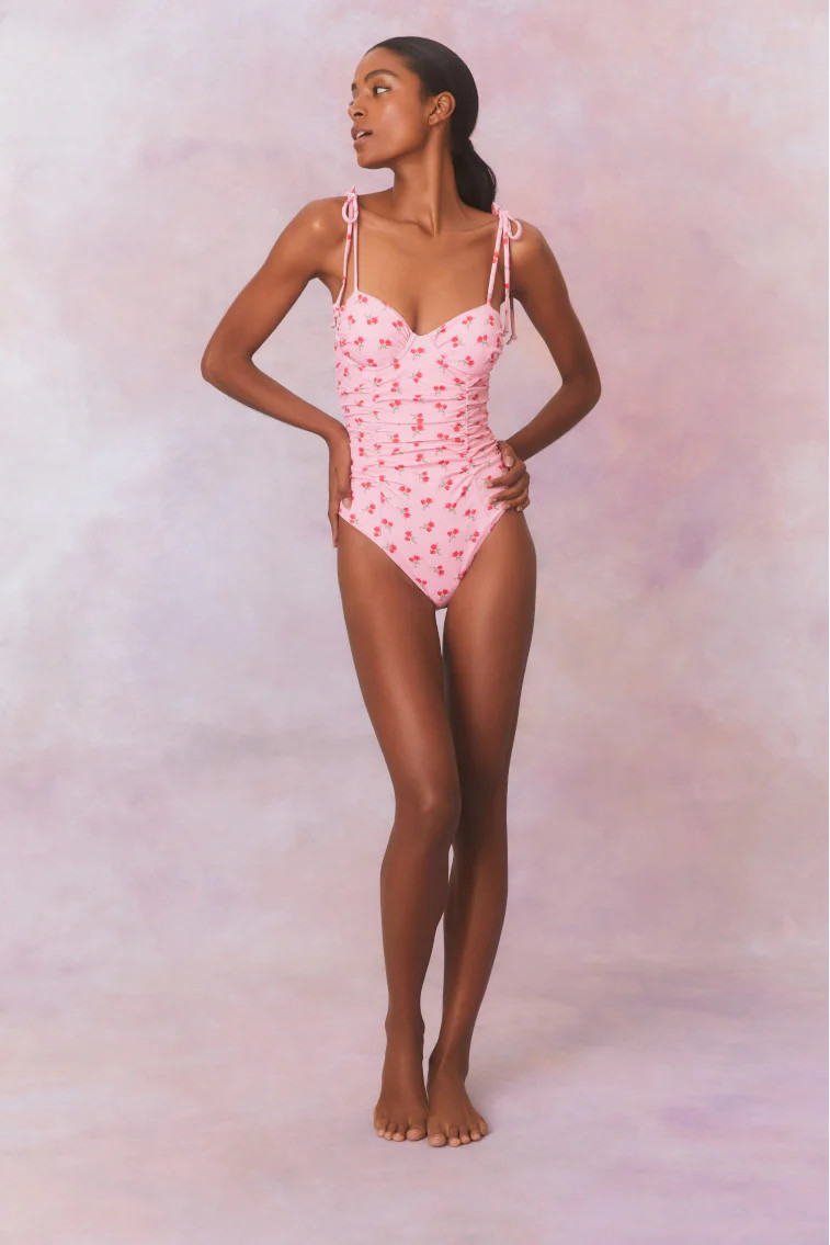 Sorella Cherry Print One Piece Swimsuit | LoveShackFancy