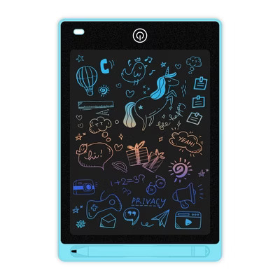 Link Kids LCD 10inch Color Writing Doodle Board Tablet Electronic Erasable Reusable Drawing Pad Educational & Learning Toy - Light Blue | Target