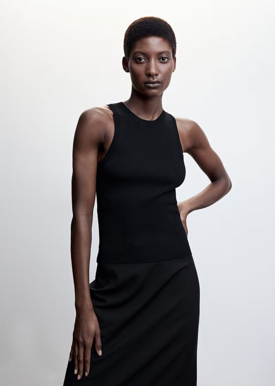 Knitted top with wide straps -  Women | Mango USA | MANGO (US)