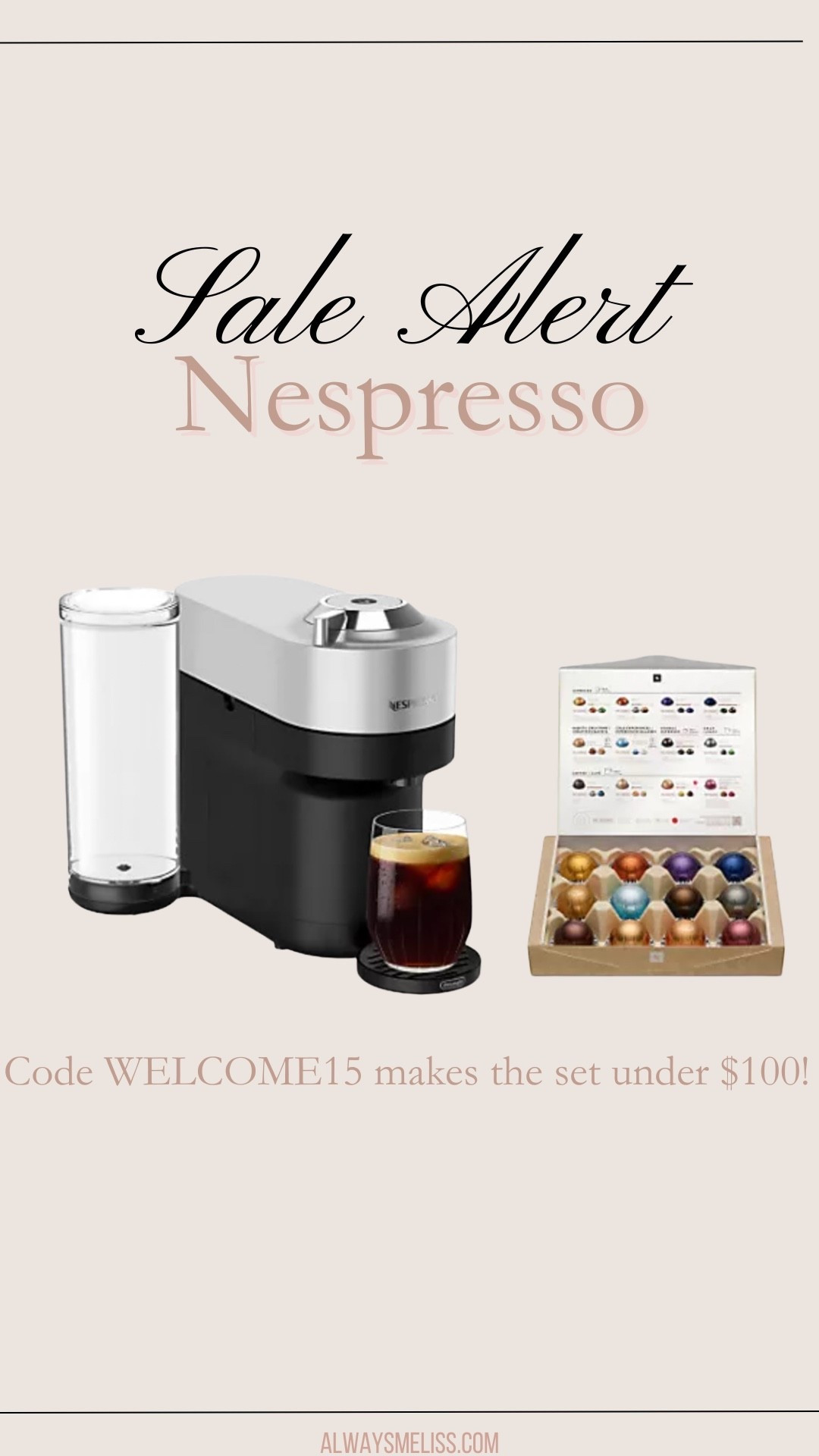 Nespresso machine marked down!! Use code WELCOME15 to save an additional $15!

Coffee machine 
Coffee maker
Gifts under $100

#LTKHome #LTKSaleAlert