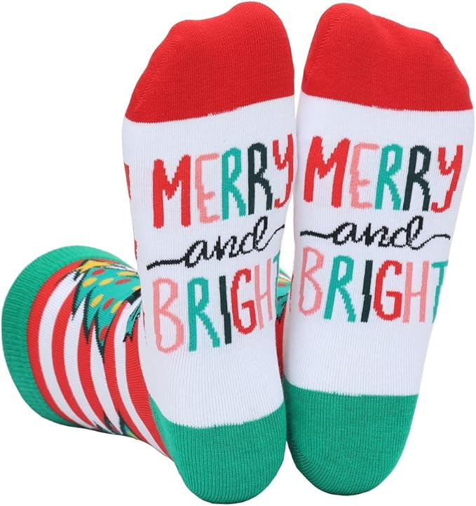 YEXIPO Funny Christmas Socks For Men Women Crew Socks Unisex Novelty Christmas Gifts | Amazon (US)