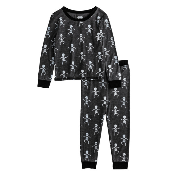 Skeleton Glow Toddler Pajamas | Mud Pie